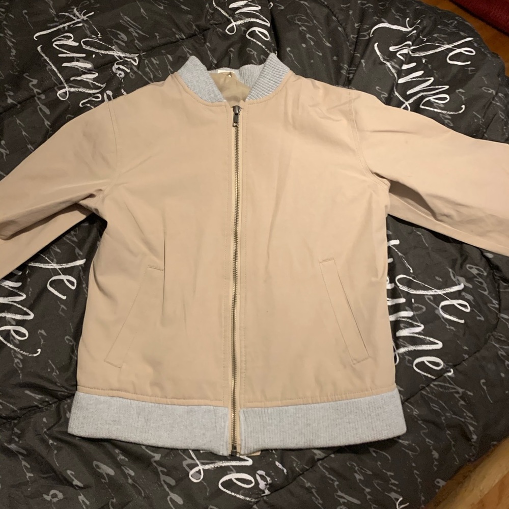Boys 7-8 tan bomber jacket